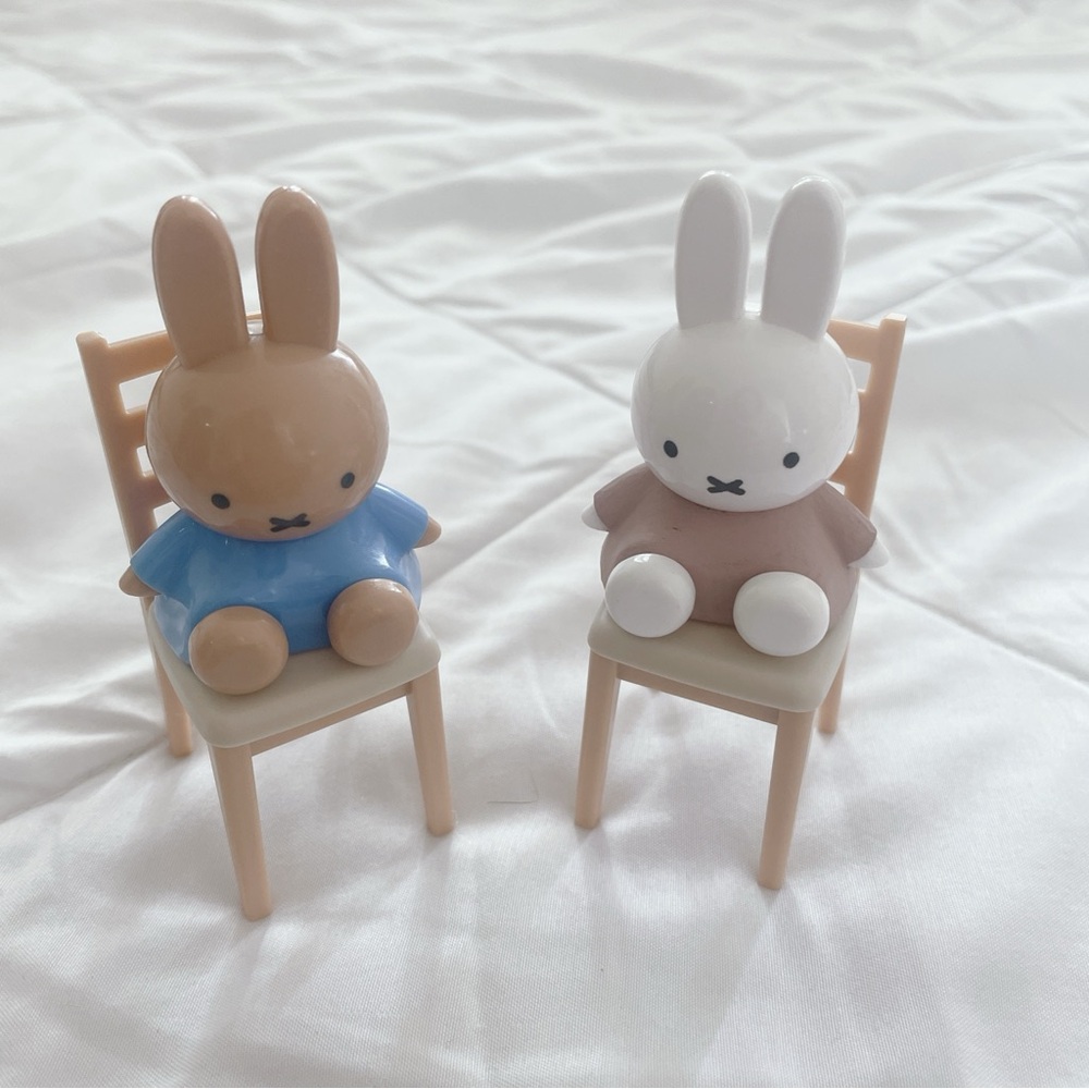 Set of 4 Miffy Figure Sitting chair Bench Rare Kawaii chiikawa sanrio disney